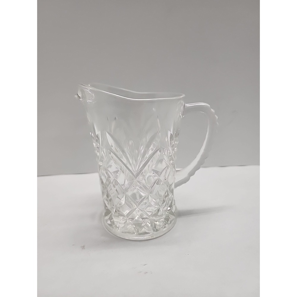 Vintage Anchor Hocking Prescut Clear Glass Small 5" Creamer Jar Pitcher - Picture 3 of 5